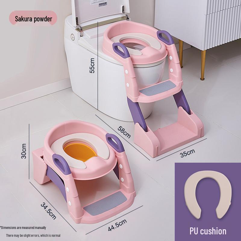 Rutschfester Kindertoilettensitz mit Leiter, faltbarer Töpfchen-Sitz für Kleinkinder und Babys.