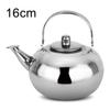 14/16/18cm Hot Water Kettle Stainless Steel Kettle Heat Resistant Handle Stovetop Camping Coffee Pot Teaware Kitchen Accessories