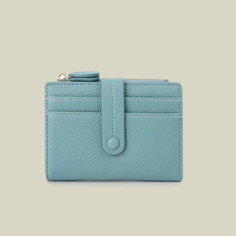 Women Short Wallet PU Leather Zipper Coin Purse Cute Bear Print Card Holder Small Bifold Wallet ID Window Cash Pocket Clutch