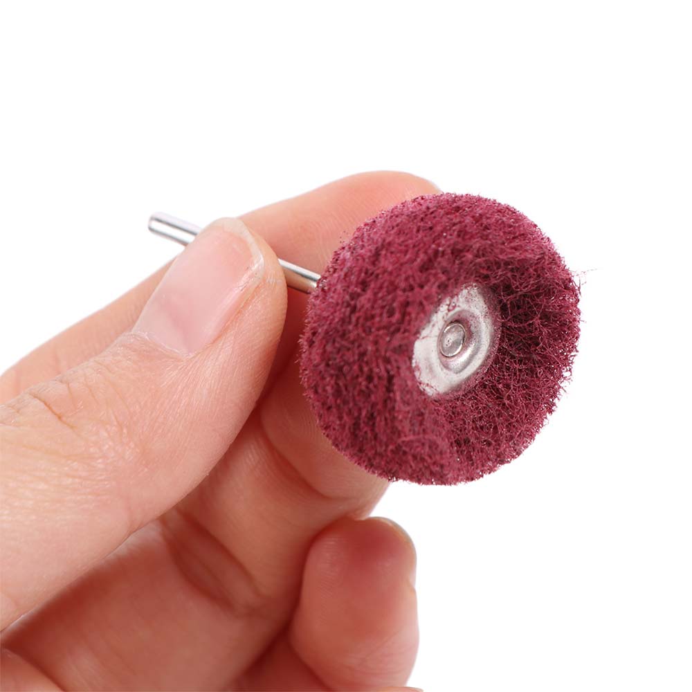 10pcs Buffing Drill Abrasive Brush Rust Remover Nylon Polishing Wheel Fiber 2.35mm Shank Fiber Grinding Head