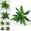 Dracaenafragrans And Pteridophyta Leaf Faux Fern Leaf For Indoor Plant Display