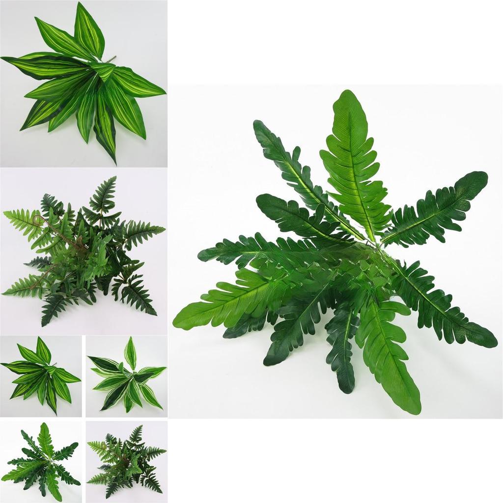 Dracaenafragrans And Pteridophyta Leaf Faux Fern Leaf For Indoor Plant Display