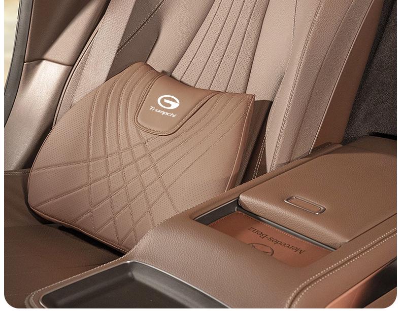 GAC Trumpchi M8 Genuine Leather Car Neck and Lumbar Support Cushion for GS8, Shadow Leopard, GS3, GS4plus.