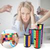 3D Corn Cube Tower 7 Layers Cylinder Stress Relief Decompression Toy Wheel Rotating Develop Intelligence DIY Cylindrical Puzzle