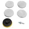 3in Imitation Wool Polishing Pad Kit with 5/8in‑11 Drill Adapter Buffing Pads for Car Buffer Polisher Wool Polishing Pad
