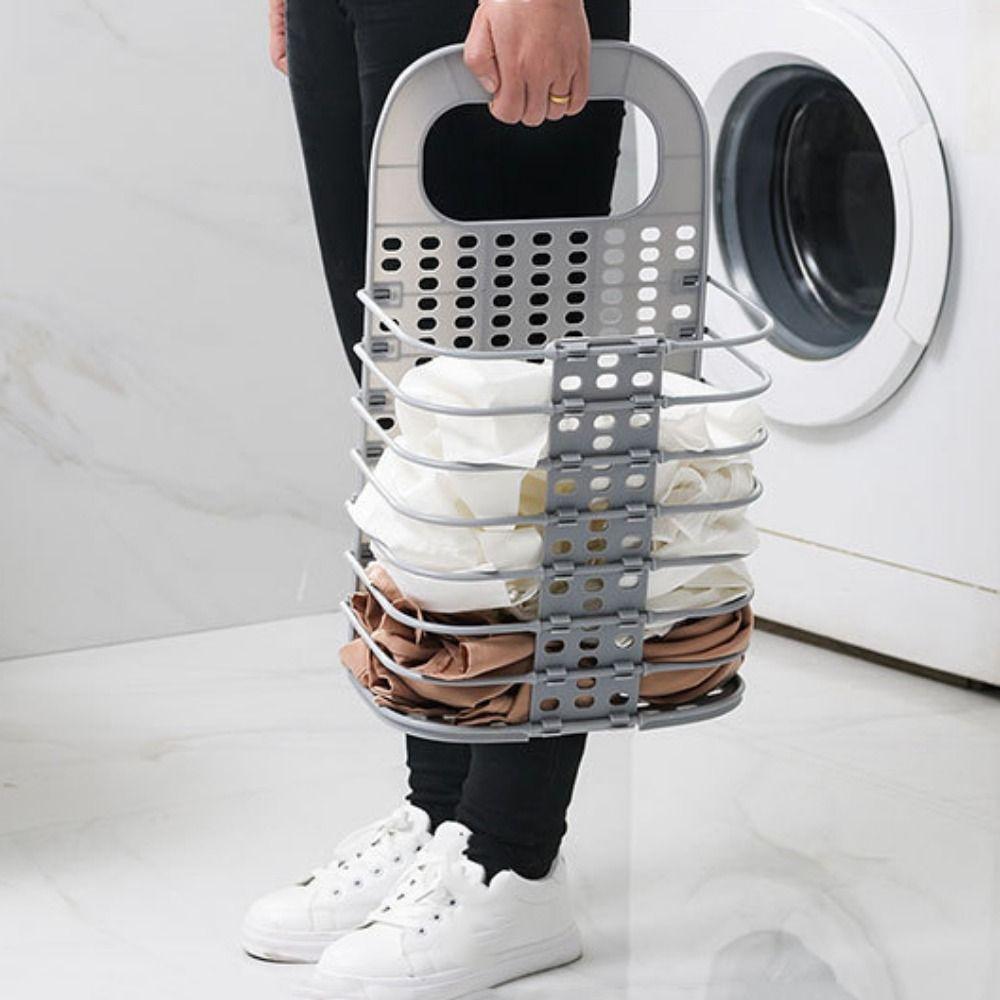 Hollow Out Wall Hanging Laundry Basket Large Capacity Dirty Clothes Basket For Bathroom