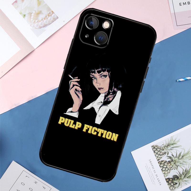 PULP FICTION Phone Case For iPhone 14 11 12 13 15 16 Pro Max Mini XS XR X 6 Plus Soft Cover Capa