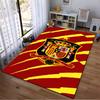 Spain Football Crest Carpet with Red and Yellow Stripes Design Suitable for Use As an Anti-slip for Living Room Bedroom Sofas