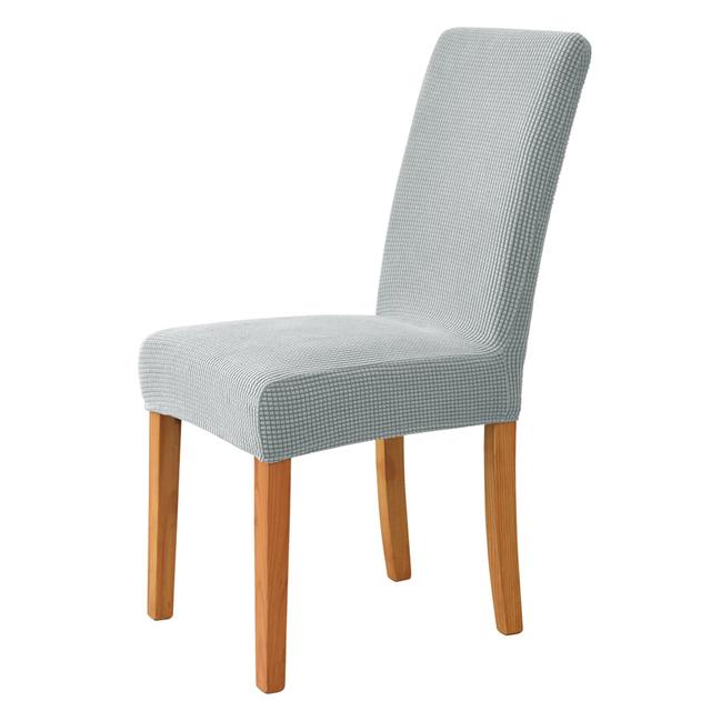 Velvet Fabric Chair Cover For Dining Space Wedding Occasion Hotel Banquet Soft &Comfortable Spandex Stretch Chair Covers Home Decorative Seat