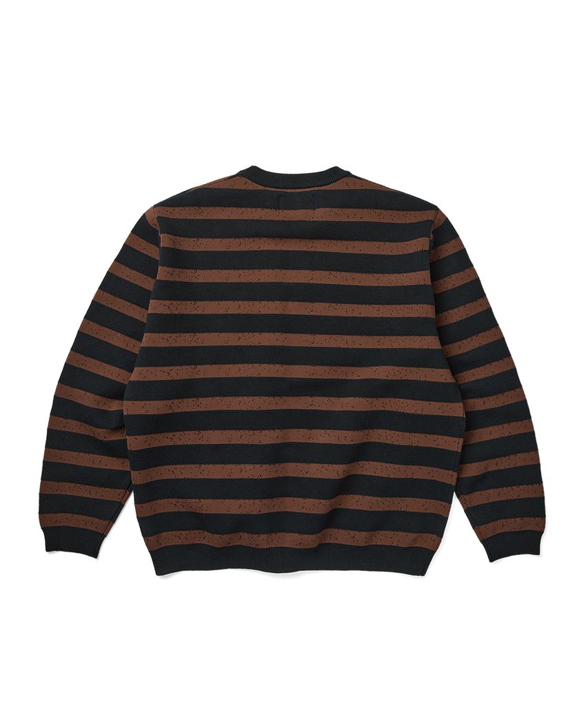 YESEYESEE Speckled Stripe Knit Pullover Ink