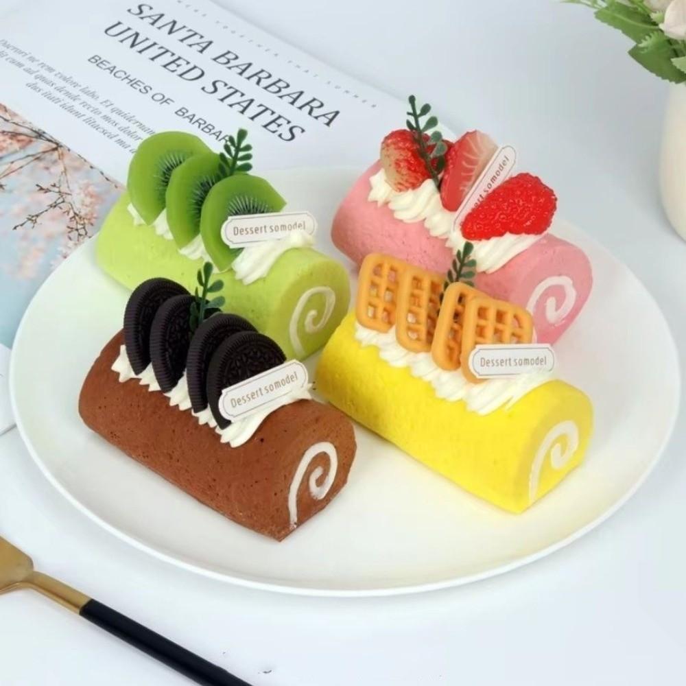 Creative Swiss Roll Squishy Toy Hand Relax Slow Rebound Fidget Toy  Office Desk Toy