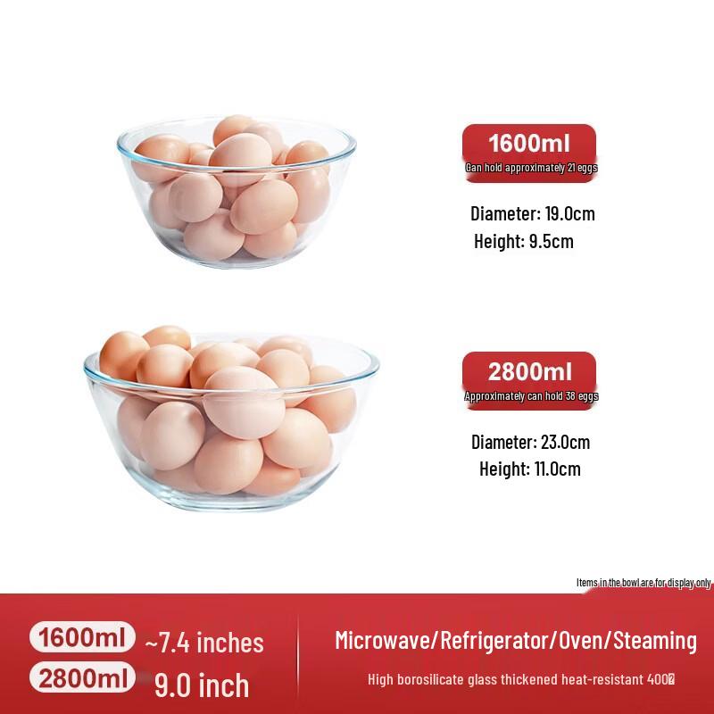 

Youde Heat-Resistant Glass Bowl Set