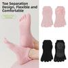 Cotton Five-toe Socks Five Finger Floor Toe Socks  for Pilates and Fitness