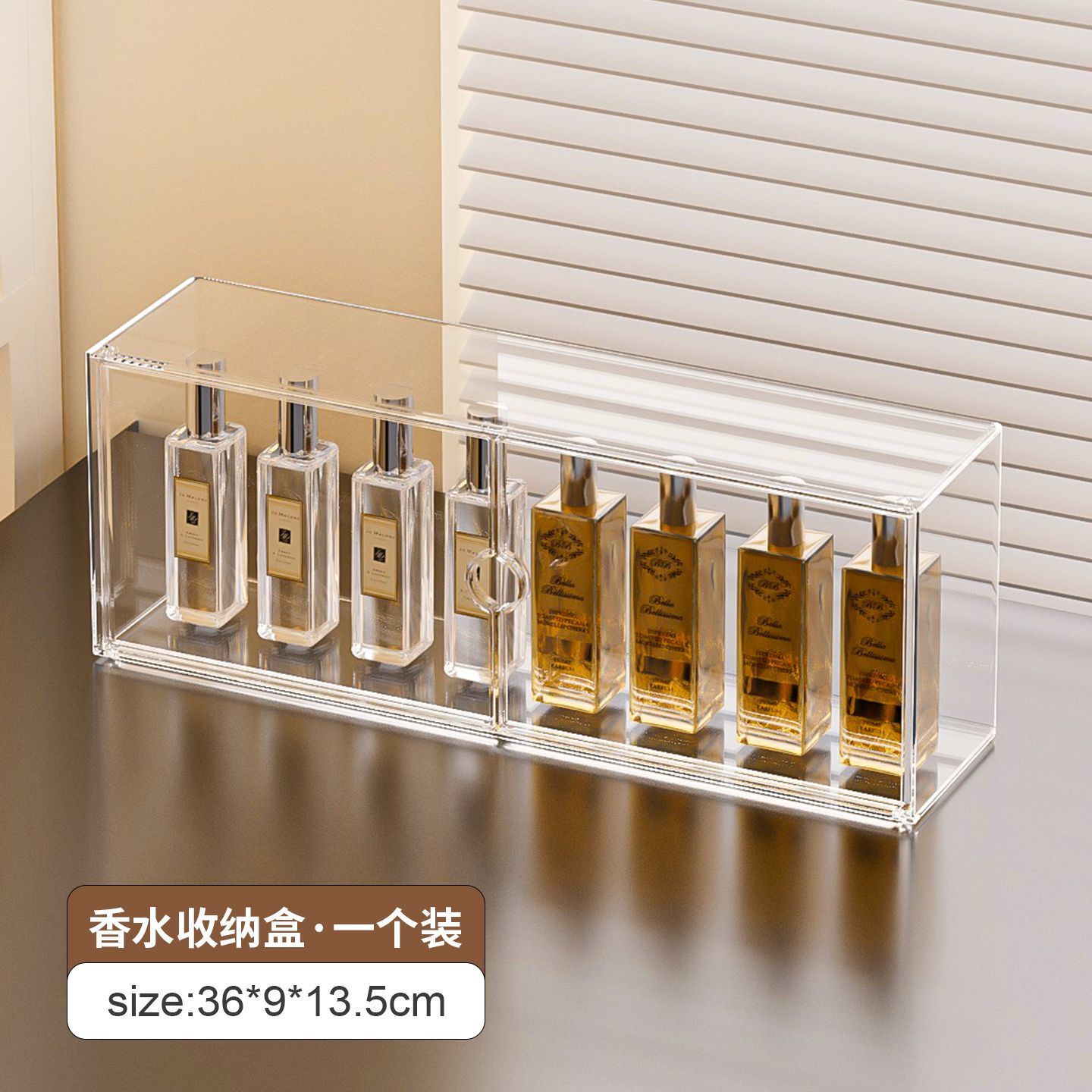

Perfume Storage Box,Desktop Cosmetics,Foundation,Cushion Compact,Acrylic Storage Box,Double-Door Skincare Product Display Box 1 piece