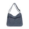 Damen Denim Tasche Kleine Quadratische Tasche Umhängetasche Große Kapazität Schultertasche Tasche für Mütter mittleren Alters
