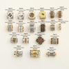 Tibetan Silver Handmade Retro Mantra Beads: Two-Color Swastika Spacer for DIY Cultural Ornaments