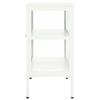 Sideboard White 70 x 35 x 70 cm Steel and Glass