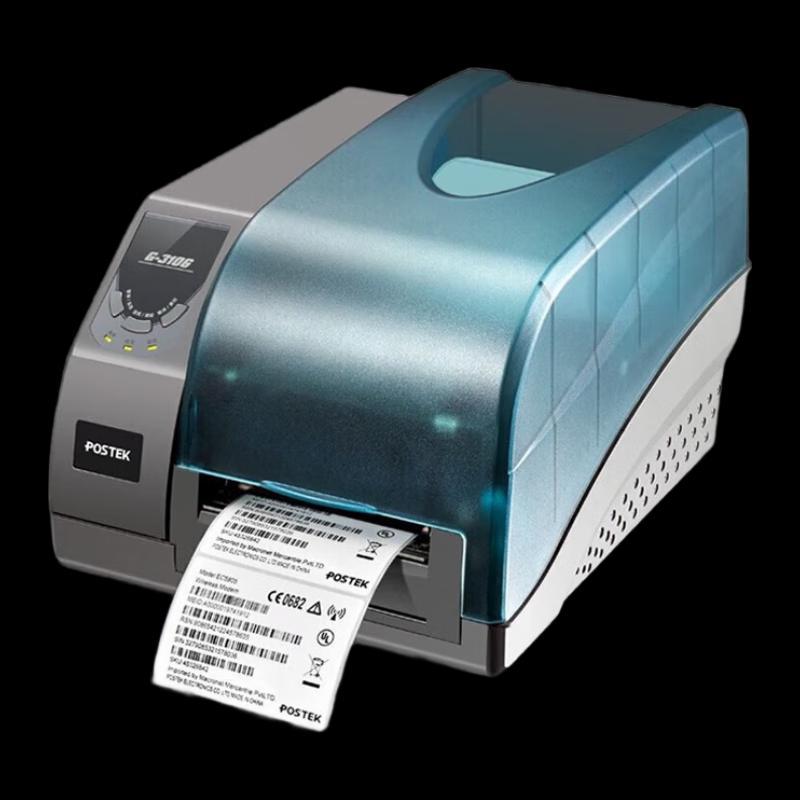 POSTEK G6000 Industrial Thermal Transfer Label Printer with A150 Cutter