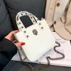 Personalization Popular Dark Girl Punk Style Nail Rivet Cross Small Square Bag Trendy Chain Women's Crossbody Bag