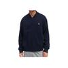 Warmes Baseballkragen Einfarbig Langarm Sweatshirt Herren sweatshirt Dunkelblau 81JP239-410