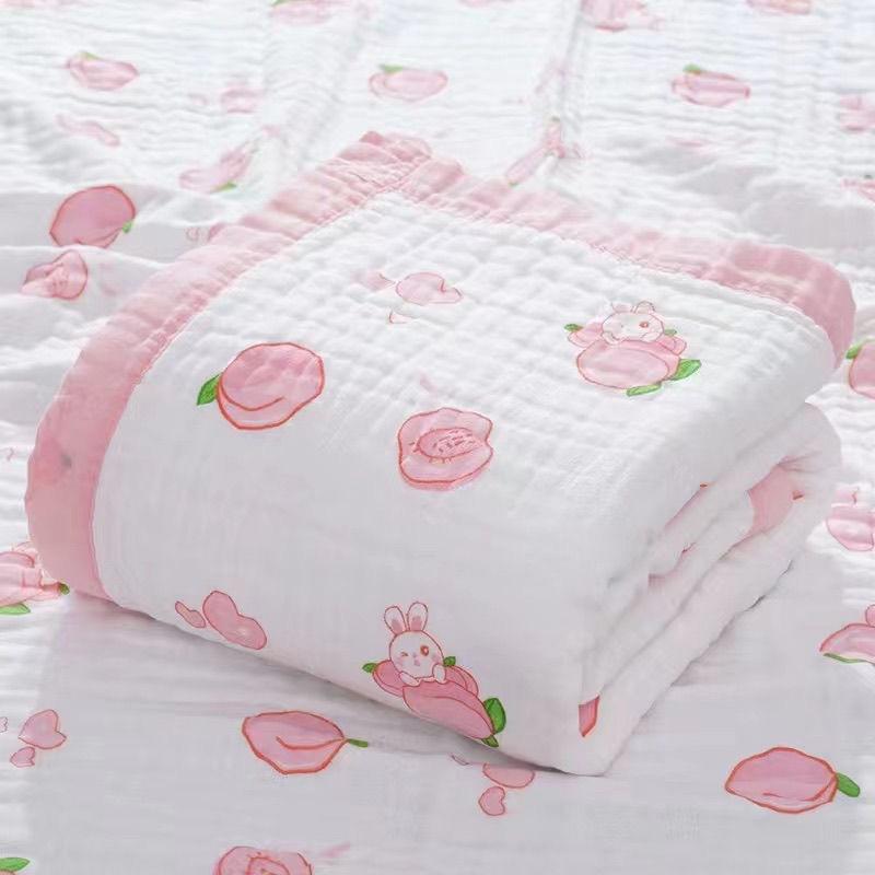 Baby bath towel, newborn quilt, baby bath towel, pure cotton gauze 6 layers, absorbent children's towel quilt, super soft