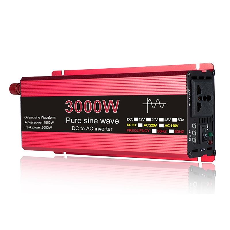 

Чистый синусоидальный инвертор постоянного тока 12 В в переменный ток 220 В 1500 Вт трансформатор напряжения преобразователь мощности солнечный инвертор для автомобиля дома на открытом воздухе