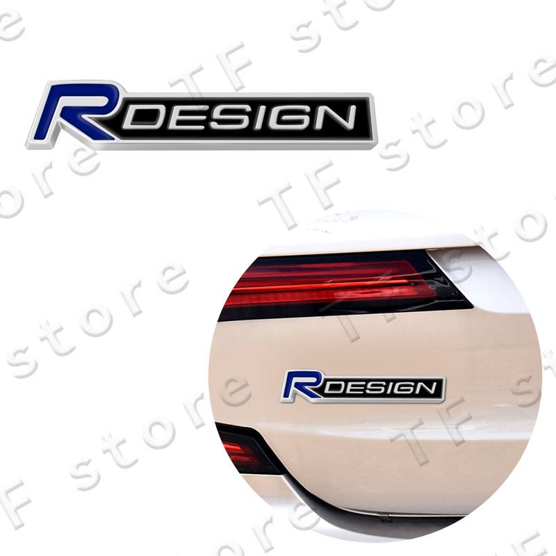 R Design Logo Car Front Grille Emblem Sticker For Volvo XC60 XC40 XC90 S40 S60 C30 V60 Car Side Fender Rear Trunk Badge Decor