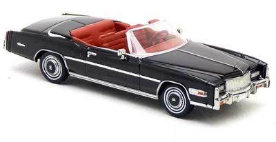 Brekina Scale HO Scale Cadillac Eldorado Convertible 1975 Black Diecast Model Car 1/87