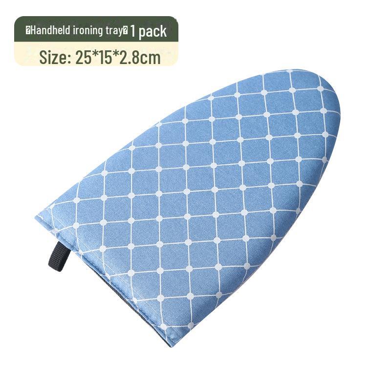 Compact Ironing Kit: Mini Board, Handheld Iron, Hanging Machine, Heat Pad, Gloves, and Stool