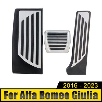 For Alfa Romeo Giulia 2016 2017 2018    2022 2023 Car Gas Fuel Accelerator Brake Pedals Cover Non-Slip Case Trim