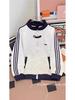 Unisex Retro Hong Kong Style Loose Hoodie with Long Sleeves and Three-Bar Design for Teens