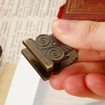Yousheng Clips Métalliques Feuilles Métalliques Vintage Pinces à Livres Métalliques pour Journal TN Scrapbooking Design Arbre Clips Papier Décoratifs Fourniture de Bureau Scolaire