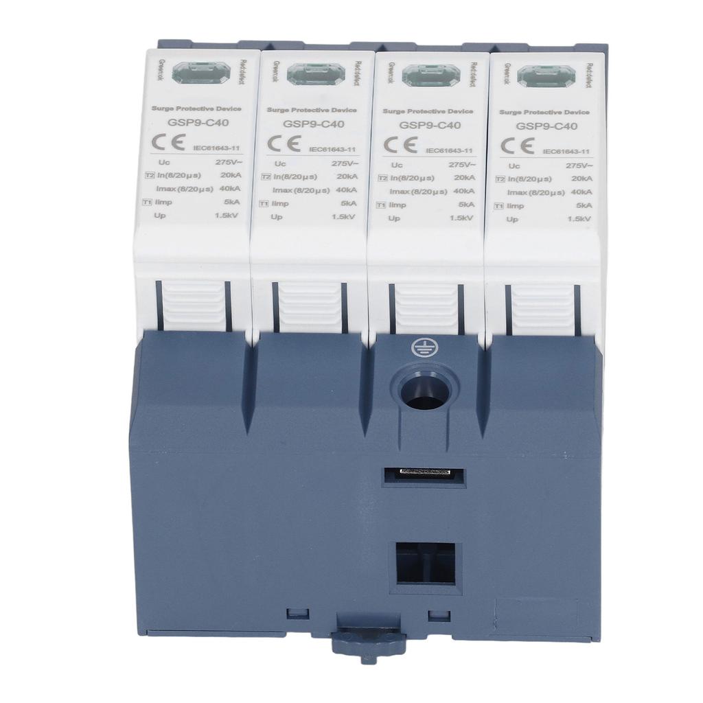 Túlfeszültség-védő eszköz 40KA 4P SPD Protector Ipari DIN sínre szerelhető AC 275V