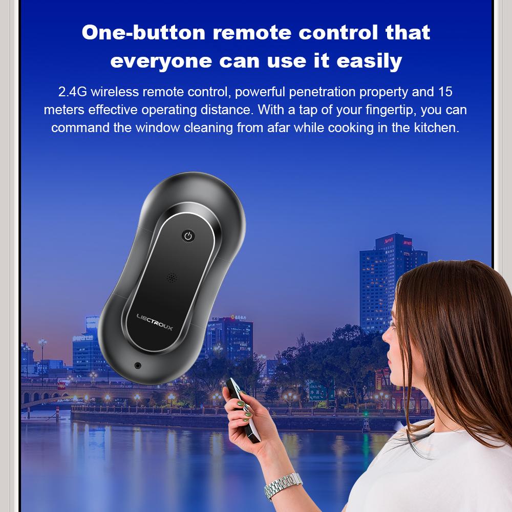 Liectroux YW810 Window Cleaning Robot 2800 Pa Suction Power 25–30 Minute UPS Emergency Protection APP and Remote Control
