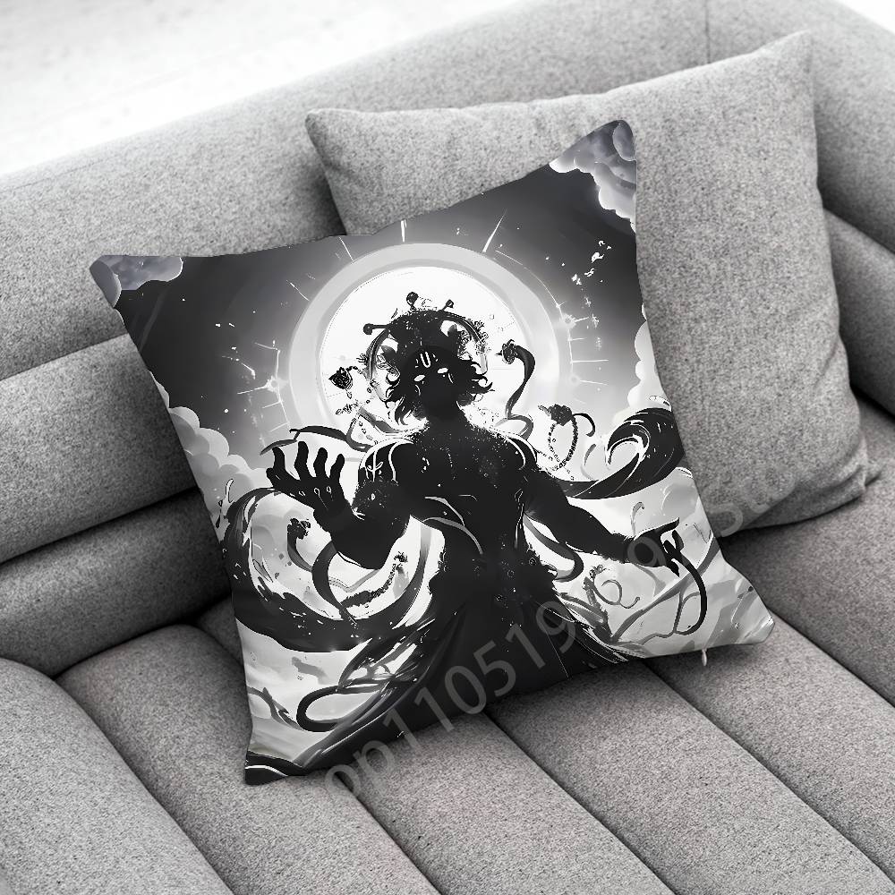 Indie Pán Šiva Brahma Višnu Povlak na polštář Pro 55x55cm 40x40cm 45x45cm 50x50cm 30x30cm Čtvercový kancelářský povlak na polštář