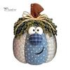 Soft Stuffed Pumpkins for Kids Room Whimsical Patchwork Pumpkin, Pumpkin Table Decor, Cute Smiling Face Retro Decorations Halloween Cloth Tabletop