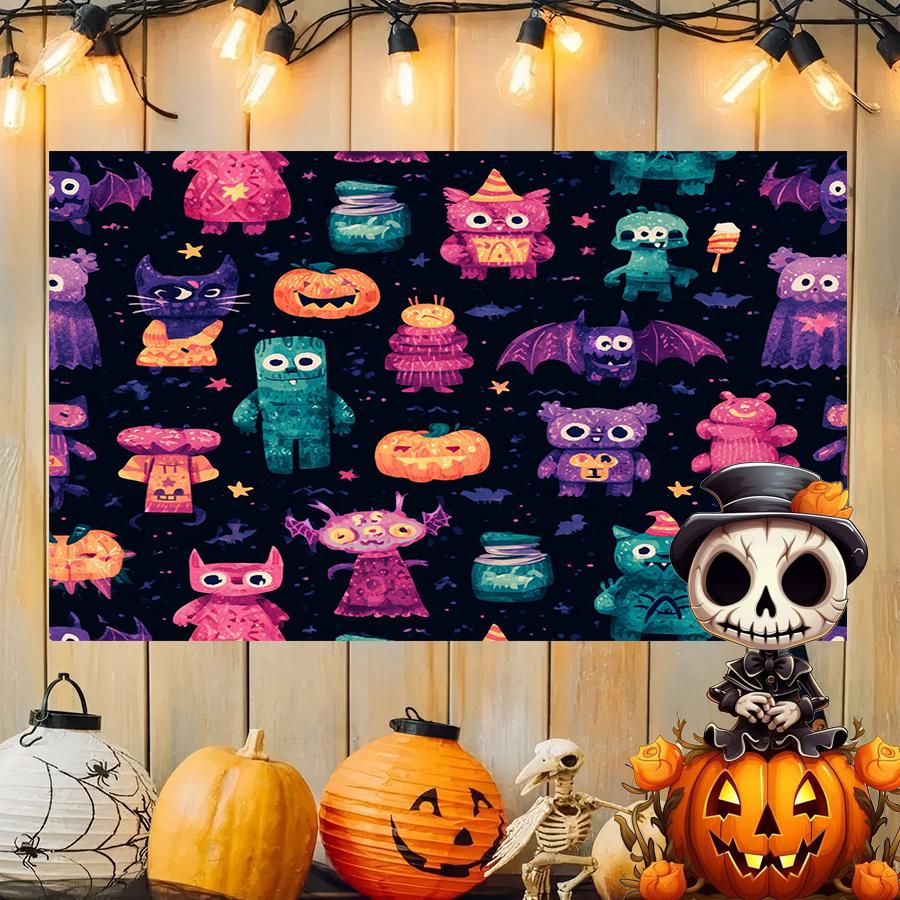 Cute Halloween Jesus Background Cloth Hanging Cloth Bedroom Bedside Decorative Wall Cloth Rental Dormitory Tapestry