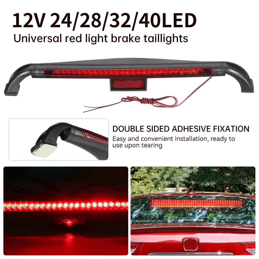 Universal 12V Car Third Brake Lights Bar Rear Parking Signal Lamp 28 LED Truck High Mount Stop Warning Light