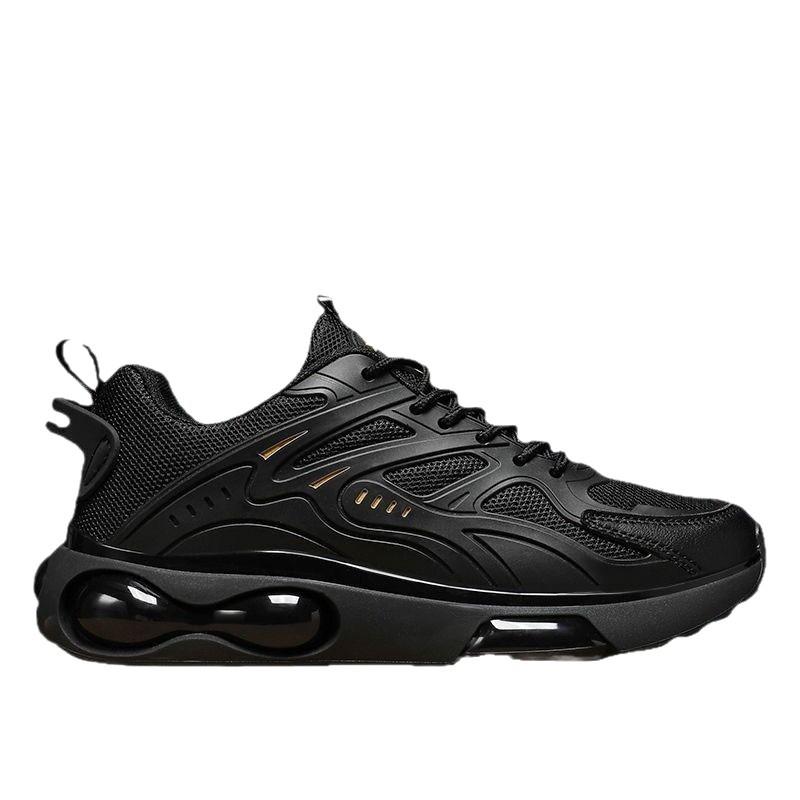 Mamba Black Warrior Men's Spring 2025 PU Mesh Breathable Running Shoes - Versatile Fashion Dad Sneakers