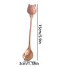 Stainless Steel Cat Claw Coffee Spoon Small Stirring Spoons Ice Cream Cake Dessert Teaspoon Scoops Tableware Kitchen Tools