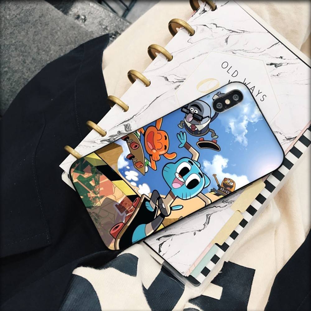 The A-Amazing World Gumball Anime Phone Case For IPhone 17 16 14 15 13 12 11 Pro Max Plus Silicone Soft Cover
