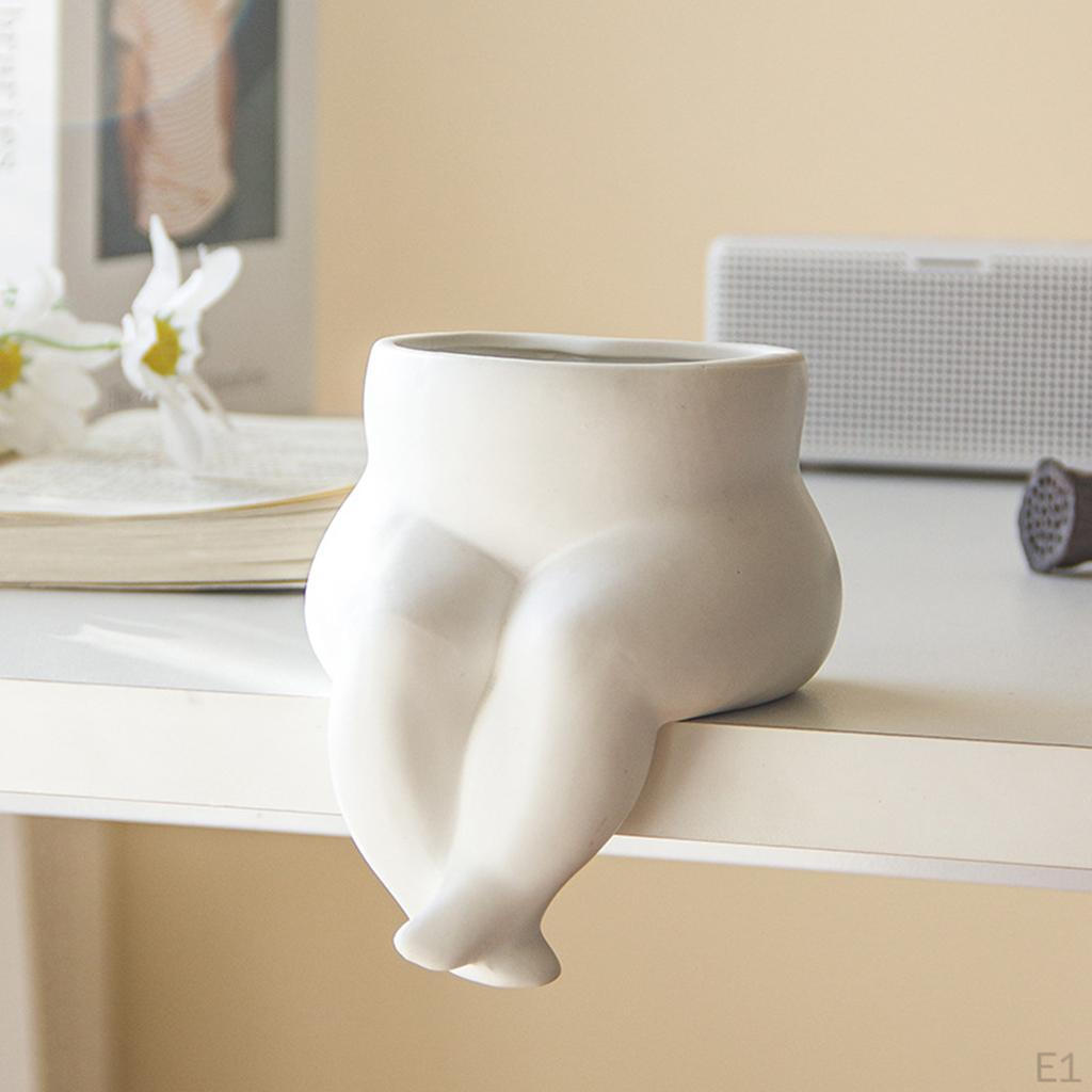 Body Vase Modern Butt Flower Sculpture Novelty Cute Plant Pot Cafe Tabletop Decoration