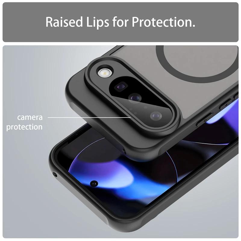 For Google Pixel 11 10 Pro XL 7 8 9 Pro XL 10A 9A 8A 11A Magsafe Macsafe Case Slim Matte Translucent Armror Magnetic Phone Cover
