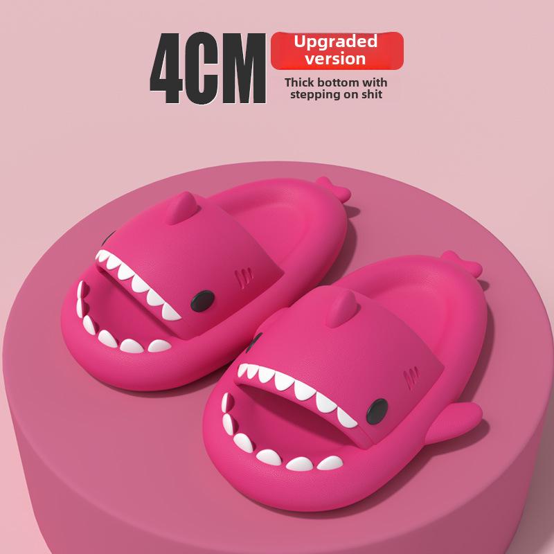 Haifisch-Slipper mit dicker Sohle: Lustige Cartoon-Hausschuhe für Männer & Frauen, Sommer-Schuhwerk für drinnen/draußen