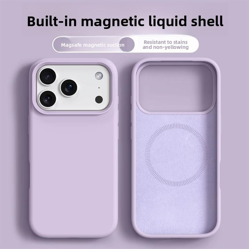 Magnetic Phone Case For iPhone 17 16 Pro Max Air Liquid Silicone Cases For iPhone17 16 Pro Max 17Pro Soft Bumper Cover