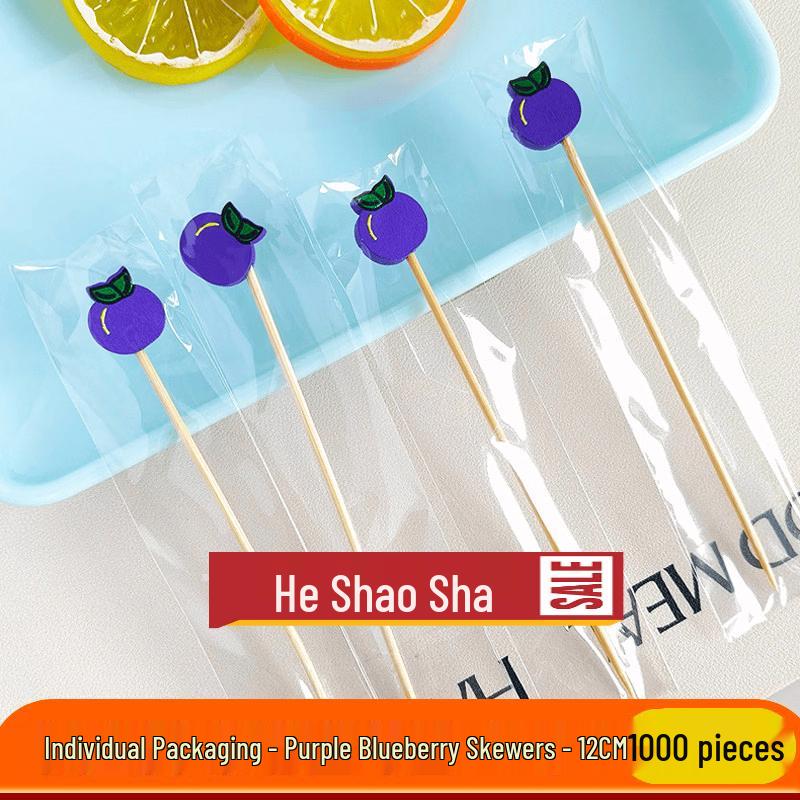 Wooden Individually Wrapped Fruit Picks