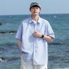 Wassup Sohot Men's Summer Loose Breathable Short Sleeve Shirt