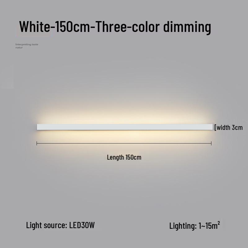 Minimalist Modern Long Strip Wall Lamp for Bedroom, Living Room, or Sofa Side