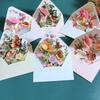 3D Greeting Cards Romantic Flower Pop Up Card with Envelope Creative Laser Cut Post Card for Birthday Party Wedding Decoration