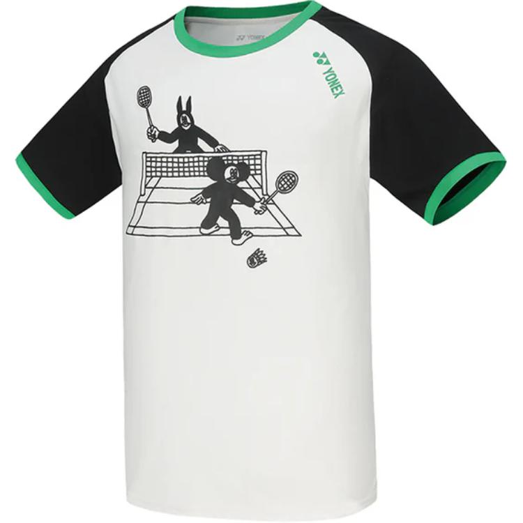 YONEX T-Shirts Unisex Crew Neck Moderate Straight Fit 115424BCR